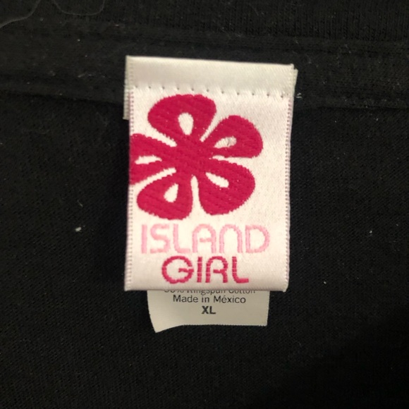 ISLAND GIRL WHITE SHORT SLEEVE SHIRT GIRLS XL - Picture 2 of 2